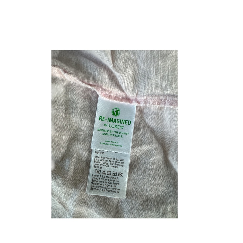 J.Crew‎ Re-Imagined Pink Cotton Button Up Shirt Long Sleeve Pocket Women's M - Picture 4 of 5